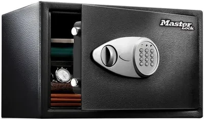 Produktbild von Tresor Master Lock X125ML, Elektronisch, Groß, Programmierbare Kombination, 2 Notfallschlüssel, Inkl. Befestigungssatz, Schwarz/Grau