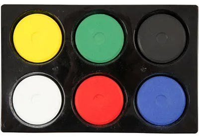 Produktbild von Wasserfarben, H 16 mm, D 44 mm, Primärfarben, 1 Pck [HOB-34480]