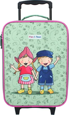 Produktbild von Vadobag Trolley Fien und Teun Tierfreunde mit buntem Motiv-Print auf der Front Green One Size