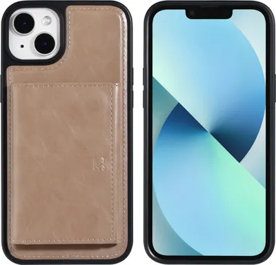 Produktbild von UNIQ Accessory iPhone 14 & 15 Plus Hardcase Backcover - Whiteh removable card holder - Rose Gold
