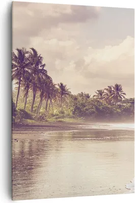 Produktbild von Bild auf Leinwand - Leinwandbild - Einteilig - Palmen Strand Wasser - 70x100cm - Wand Bild - Wanddeko - Wandbilder - Leinwanddruck - Wanddekoration - Leinwand bilder - Wandbild - PA70x100-4917