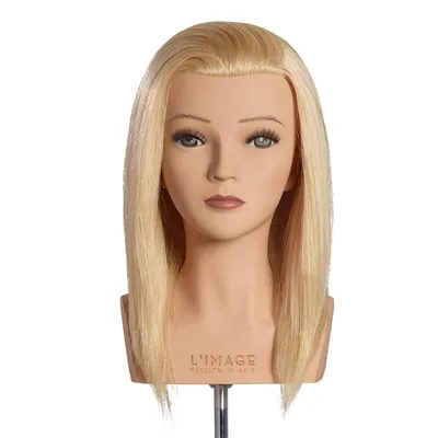 Produktbild von Championkopf Sandra, menschliches Haar, Haarlänge ca. 30 cm, Haarfarbe lichtblond
