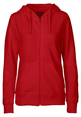 Image de Neutre - Sweat à capuche avec fermeture éclair intégrale pour femmes LT3896 (XL) (rouge)