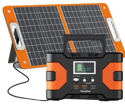 Produktbild von Tragbare Powerstation, 200W reine Sinuswelle-Ausgang, mehrere Ladeoptionen, EA200+Solar Panel 200W