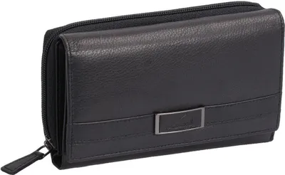 Produktbild von Lemondo Damenlangbörse, Leder, viele Kartenfächer, schwarz