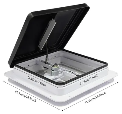 Image de Ventilateur de toit pour camping-car, fonction anti-moustiques, adaptable à la plupart des modèles, couleur blanche
