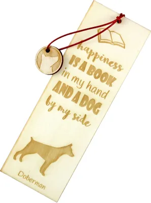 Produktbild von Dobermann - Lesezeichen mit Hund, personalisiertes Lesezeichen, Hundeaccessoire für Leser der Marke Art-Dog