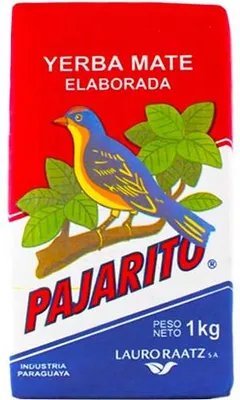 A bag of Yerba Mate with a bird illustration.