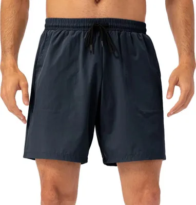 Image de ASKSA Hommes Short de sport Eté Séchage rapide Jogging Pantalon court avec poches et cordon de serrage, Bleu foncé, S