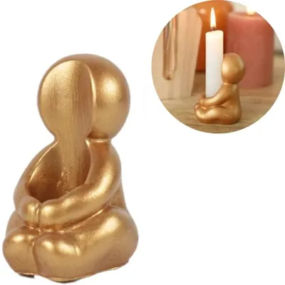 Immagine prodotto di Portacandela Abbraccio Oro Rosa 8 Cm