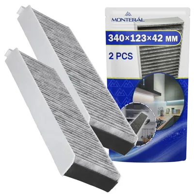 2 Aktivkohlefilter, 430x123x42 mm, für Dunstabzugshaube