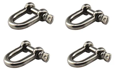 Produktbild von Hefeklem mit D-Ring – aus Edelstahl 304 – hohe Belastbarkeit – 4 Stück – rostfrei – langlebig – Haken