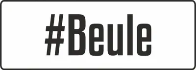 Produktbild von Hermann Schütz Autoaufkleber #Beule 4 x 11 cm