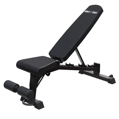 Produktbild von GORILLA SPORTS® Hantelbank - Verstellbar, bis 400kg, Transportrollen und Griff - Trainingsbank, Schrägbank, Flachbank, Bankdrücken, Home Gym Equipment