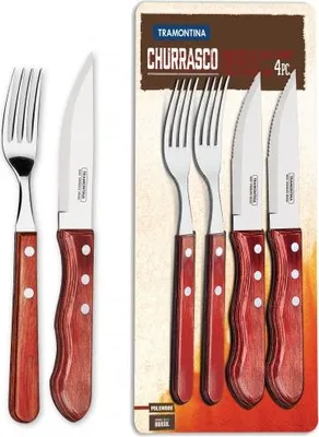 Obrázek produktu pro Sada příborů na steak 4ks červené dřevo