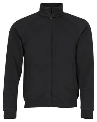 Produktbild von PREMIUM SWEAT JACKET | Sweatjacke für Herren & Damen – Uni Kapuzenlose Jacke mit Stehkragen, Verdecktetem Metall-Reißverschluss & Vordertaschen