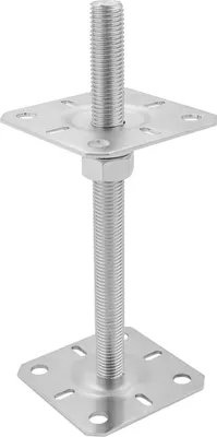 Produktbild von GRUNDLINE Stützenfuß Pfostenträger, höhenverstelbar zum Aufschrauben - PSR M20 M20 100x250