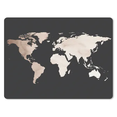 Produktbild von MuchoWow® Mauspad Mousepad Weltkarte - Schwarz und weiß 40x30 cm - Mousepads - Maus Mat - Pad - Mausunterlage - Anti Rutsch