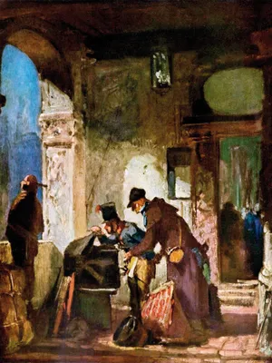Produktbild von Carl Spitzweg Kunstdruck Bild - Päpstliche Zollwache (80 x 60 cm)