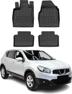 Produktbild von OMAC Gummi Fußmatten für Nissan Qashqai J10 2006-2014 Premium Gummi Schwarz 4tlg