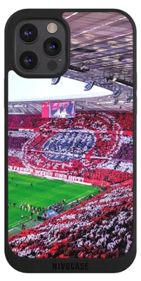 Produktbild von NIVOCASE Handyhülle für Apple iPhone 12 Pro Max  Hülle NIVOpure Case Schwarz FC Bayern München FCB Stadion