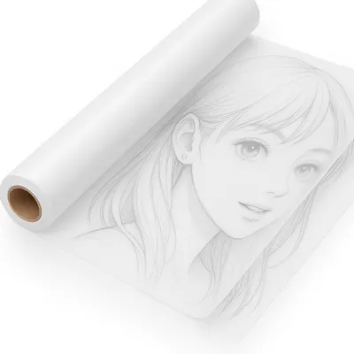 Obrázok produktu pre Priehľadný papier na kreslenie, rolka, 40 cm x 50 m, 26 g/m², určený na strihanie, vhodný na kreatívne práce