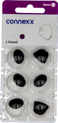 Produktbild von connexx Sleeve 3.0 Closed L Domes 6er Blister Lila Hörgeräteschirmchen Silikon 10992870