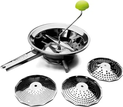Produktbild von Ibili Lebensmittelmühle Mit 3 Scheiben 24 Cm Silber Silber One Size