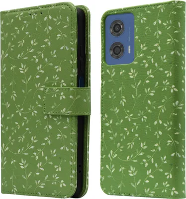 Immagine prodotto di Custodia a libro imoshion Design Motorola Moto G04 / G24 - Green Flowers