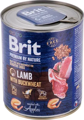 Obrázok produktu pre BRIT Premium by Nature Jagnäčie s pohánkou - mokrá krmiva pre psov - 800 g