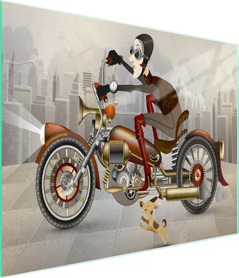 Immagine prodotto di Tagliere in vetro 52x30 moto
