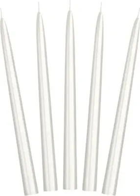 Immagine prodotto di Candele a punta 24 cm bianco madreperla, 10 pezzi