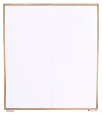 Produktbild von InnoFurn Highboard Elena M1, 2 Türen, Push-to-Open, Eiche Evoke/Weiß matt, 103 x 118 x 37 cm