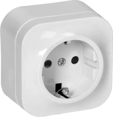 Produktbild von Einzelne Schuko-Steckdose, weiß, N/T, IP20
