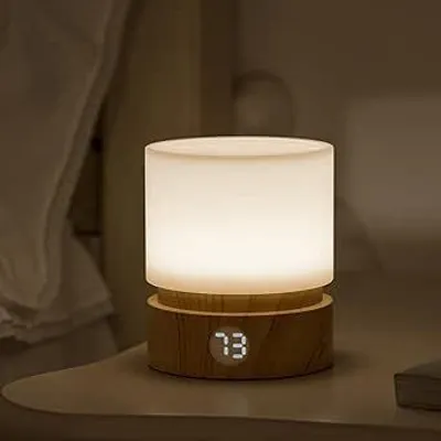 Produktbild von Nachtlicht，Tischlampe，atmende Atmosphärenlampe, Schlafzimmer Nachttisch Timer, Schlafatmosphären Tischlampe