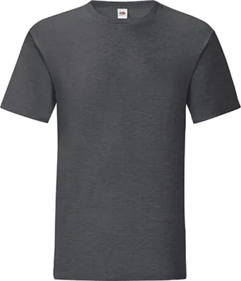 Produktbild von Fruit of the Loom 61-430-0 | Herren Iconic T, 100% gekämmte, ringgesponnene Baumwolle - Farbe: Dark Heather Grey - Größe: XL