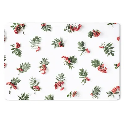 Produktbild von MuchoWow® Schreibtischunterlage Winter - Mistelzweig - Rot 60x40 cm - XXL Mauspad - Großes Mauspad