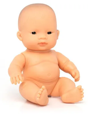 Produktbild von Miniland Babypuppe asiatisches Mädchen 21cm - realistische Spielpuppe für Rollenspiele