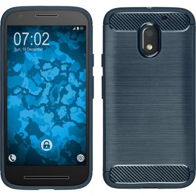Produktbild von PhoneNatic Case kompatibel mit Lenovo Moto E3 - blau Silikon Hülle Ultimate + 2 Schutzfolien