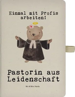Produktbild von Mr. & Mrs. Panda Journal Pastorin Leidenschaft - Transparent - Geschenk, notizbuch, Skizzenbuch, A5, Lustig, Tagebuch, Kirche, Spruch, Adressbuch, Witzig
