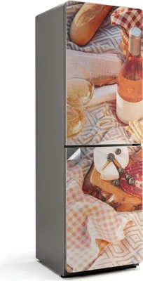 Produktbild von Pflanzenmuster mit Zweigen – Kühlschrank Aufkleber – Klebefolie Kühlschrank – Kühlschrank Dekor – Kühlschrankfolie selbstklebend – Küchen Dekoration – 60x190 cm