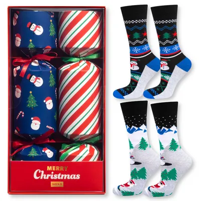 Produktbild von 2 Paar Herren-Weihnachtssocken Gr. 40-45 von SOXO – Weihnachtsgeschenke für Männer