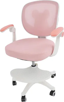 Immagine prodotto di Sedia da scrivania regolabile per bambini - Sedia da ufficio girevole - Seduta ergonomica in mesh, braccioli, poggiapiedi, rotelle, altezza della seduta regolabile da 36 a 46 cm, portata massima 100 kg - Rosa