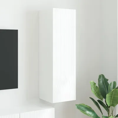 Produktbild von "Schlussverkauf" TV-Wandschrank moderne - Wand Hängeboard - für das Wohnzimmer - Wandmontiert Weiß 30x31x100 cm Holzwerkstoff  C14684