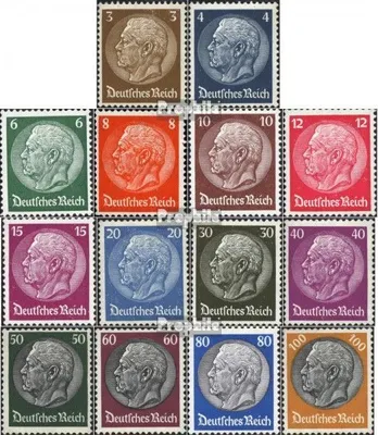 Produktbild von Briefmarken Deutsches Reich 1933 Mi 482-495 (kompl.Ausg.) mit Falz Hindenburg