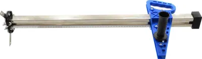 Produktbild von Präzisions-Gipskartonschneider für Platten bis 600 mm – Doppelseitiger Cutter mit Stahlführungen und trapezförmigen Schneidmessern für exakte Schnitte.
