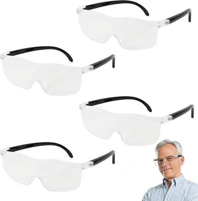 Image de Lot de 4 loupes de lecture avec différents niveaux de grossissement