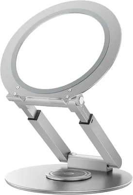Produktbild von Laptopständer 360° Drehung, verstellbar, für 10-17 Zoll, silber, für Büro