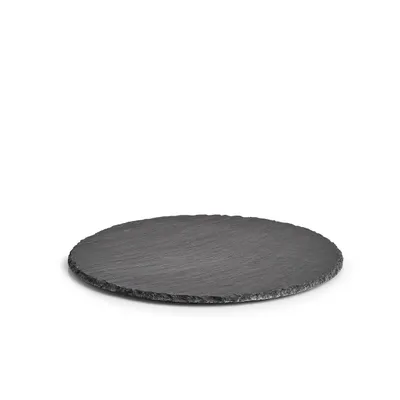 Image de Zeller Plat de service, rond, ardoise, anthracite, Ø30 x 0,4-0,6 cm