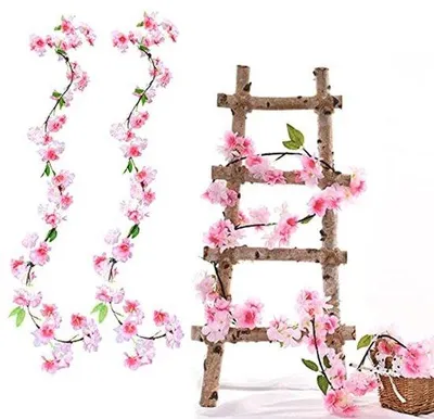 Produktbild von Blumenbanner Kirschenblüten für Hochzeits- und Gartendekoration - 1,8 Meter - 2 Stück